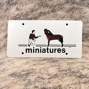 Miniature Horse License Plate Cover
